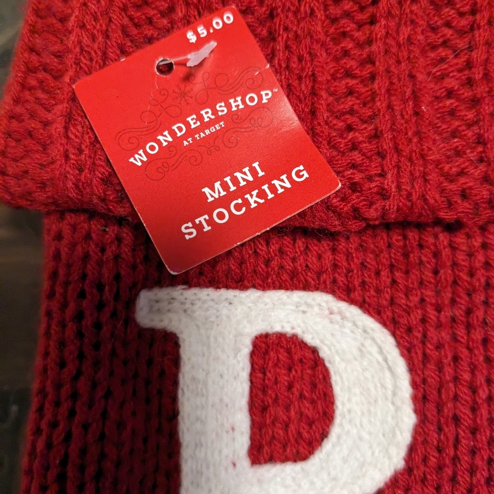 Target "Wonderland" Mini Stocking - letter P